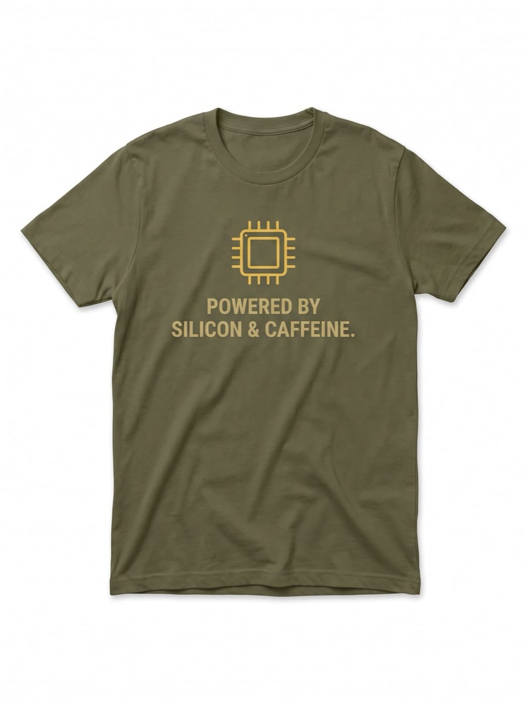 The Silicon And Caffeine tee in Olive